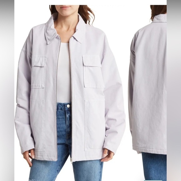 Good American Lilac Zip Chore Jacket NWT - Picture 3 of 3